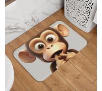 The Silent Monkey - Tapete de bienvenida para puerta, antideslizante, absorbente, suave, lavable, moderno, para cocina, dormitorio, baño, decoración elegante, 40,6 x 60,9 cm