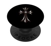 The Silver Beryl Cross Diamonds PopSockets PopGrip Adhesivo