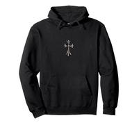 The Silver Beryl Cross Pave Diamonds Sudadera con Capucha