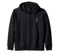 The Silver Beryl Cross Pave Diamonds Sudadera con Capucha