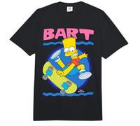 The Simpsons 90's Art Style Bart Ridding Skateboard Comfort Colors Adult Heavyweight T-Shirt