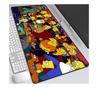 The Simpsons Alfombrilla Raton Anime Gaming Mouse Pad XXL 800x300x3 mm,Impermeable con 3mm Base de Goma Antideslizante,Special-Textured Superficie para Ordenador, PC y Laptop, H