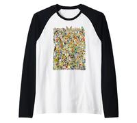 The Simpsons All of Springfield Complete Cast of Characters Camiseta Manga Raglan