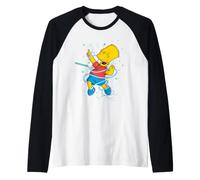 The Simpsons Bart Simpson Space Rave Dance Party Birthday Camiseta Manga Raglan