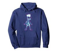 The Simpsons Bart Simpson Way in Trouble X-Ray Sudadera con Capucha, Unisex para Adultos, Azul Marino, S