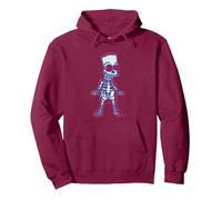 The Simpsons Bart Simpson Way in Trouble X-Ray Sudadera con Capucha, Unisex para Adultos, Granate, XXL