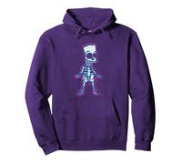 The Simpsons Bart Simpson Way in Trouble X-Ray Sudadera con Capucha, Unisex para Adultos, Morado, S