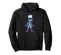 The Simpsons Bart Simpson Way in Trouble X-Ray Sudadera con Capucha, Unisex para Adultos, Negro, XXL