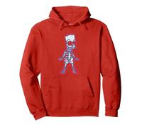 The Simpsons Bart Simpson Way in Trouble X-Ray Sudadera con Capucha, Unisex para Adultos, Rojo, L