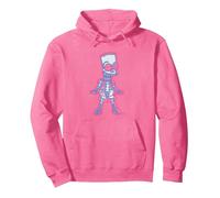 The Simpsons Bart Simpson Way in Trouble X-Ray Sudadera con Capucha, Unisex para Adultos, Rosa Brillante, XL