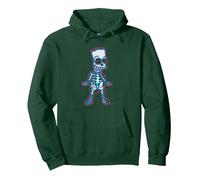 The Simpsons Bart Simpson Way in Trouble X-Ray Sudadera con Capucha, Unisex para Adultos, Verde Bosque, S