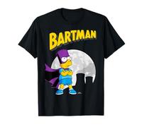 The Simpsons Bartman In Front of Moon & Power Plant Outline Camiseta