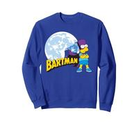 The Simpsons Bartman Watcher Superhero Sidekick Reloj Nocturno Sudadera, Unisex para Adultos, Azul Real, L