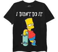 The Simpsons Big Bart - Camiseta de skate para niños 4-20, Negro -, 10-12