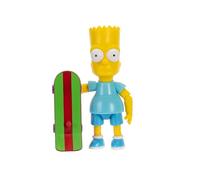 The Simpsons Camisa Azul Bart de 5 Pulgadas con monopatín W4