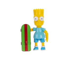 The Simpsons Camisa Azul Bart de 5 Pulgadas con monopatín W4