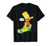 The Simpsons Eat My Shorts! Bart On Skateboard Quote Camiseta