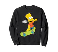 The Simpsons Eat My Shorts! Bart On Skateboard Quote Sudadera