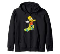 The Simpsons Eat My Shorts! Bart On Skateboard Quote Sudadera con Capucha