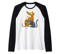 The Simpsons Family Pets Snowball II & Santa's Little Helper Camiseta Manga Raglan