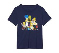The Simpsons Family Treehouse of Horror Halloween Camiseta, Mujer Tallas Grandes, Azul Marino, 1XL Grande