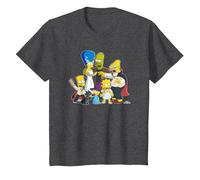 The Simpsons Family Treehouse of Horror Halloween Camiseta, Niños, Jaspeado Oscuro, 4 años