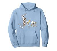 The Simpsons Halloween Itchy & Scratchy Skeleton Chase Sudadera con Capucha, Unisex para Adultos, Azul Polvoriento, XL