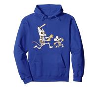 The Simpsons Halloween Itchy & Scratchy Skeleton Chase Sudadera con Capucha, Unisex para Adultos, Azul Real, XL