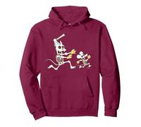 The Simpsons Halloween Itchy & Scratchy Skeleton Chase Sudadera con Capucha, Unisex para Adultos, Granate, XL