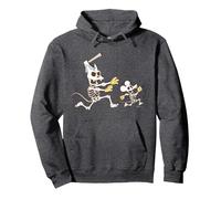 The Simpsons Halloween Itchy & Scratchy Skeleton Chase Sudadera con Capucha, Unisex para Adultos, Jaspeado Oscuro, XL
