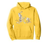 The Simpsons Halloween Itchy & Scratchy Skeleton Chase Sudadera con Capucha, Unisex para Adultos, Limón, XL