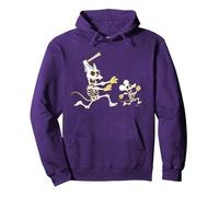 The Simpsons Halloween Itchy & Scratchy Skeleton Chase Sudadera con Capucha, Unisex para Adultos, Morado, M