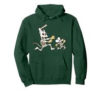 The Simpsons Halloween Itchy & Scratchy Skeleton Chase Sudadera con Capucha, Unisex para Adultos, Verde Bosque, M
