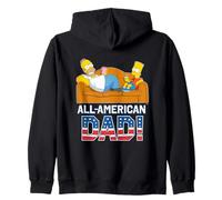The Simpsons Homer & Bart All-American Dad Father's Day USA Sudadera con Capucha