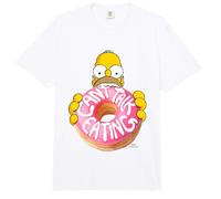 The Simpsons Homer Can't Talk Eating Big Donut Chest Logo Comfort Colors Adult Heavyweight T-Shirt