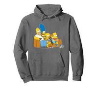 The Simpsons Homer Marge Maggie Bart Lisa Simpson Couch Sudadera con Capucha, Unisex para Adultos, Asfalto, XXL