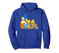 The Simpsons Homer Marge Maggie Bart Lisa Simpson Couch Sudadera con Capucha, Unisex para Adultos, Azul Real, XXL