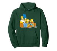 The Simpsons Homer Marge Maggie Bart Lisa Simpson Couch Sudadera con Capucha, Unisex para Adultos, Verde Bosque, S