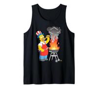 The Simpsons Homer Simpson 4th of July Beer & BBQ Cookout Camiseta sin Mangas