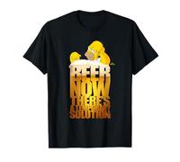 The Simpsons Homer Simpson Beer There’s a Temporary Solution Camiseta