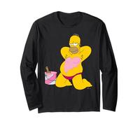 The Simpsons Homer Simpson Big Pink Heart Valentine’s Day Manga Larga