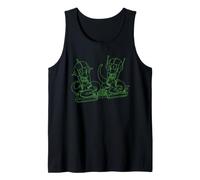 The Simpsons Kang and Kodos Space Rave Alien Party Music DJs Camiseta sin Mangas