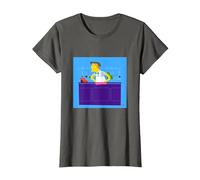 The Simpsons Moe's Tavern Bartender Camiseta, Mujer, Asfalto, 3XL
