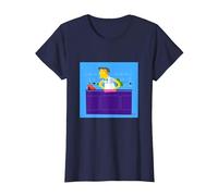 The Simpsons Moe's Tavern Bartender Camiseta, Mujer, Azul Marino, XL