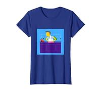 The Simpsons Moe's Tavern Bartender Camiseta, Mujer, Azul Real, 3XL