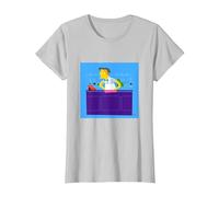 The Simpsons Moe's Tavern Bartender Camiseta, Mujer, Plata, 3XL