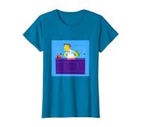 The Simpsons Moe's Tavern Bartender Camiseta, Mujer, Zafiro, XL
