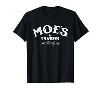 The Simpsons Moe's Tavern Home of The Flaming Moe Bar Logo Camiseta