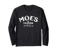 The Simpsons Moe's Tavern Home of The Flaming Moe Bar Logo Manga Larga