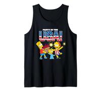 The Simpsons Party in The USA 4th of July America Fireworks Camiseta sin Mangas